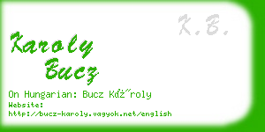 karoly bucz business card